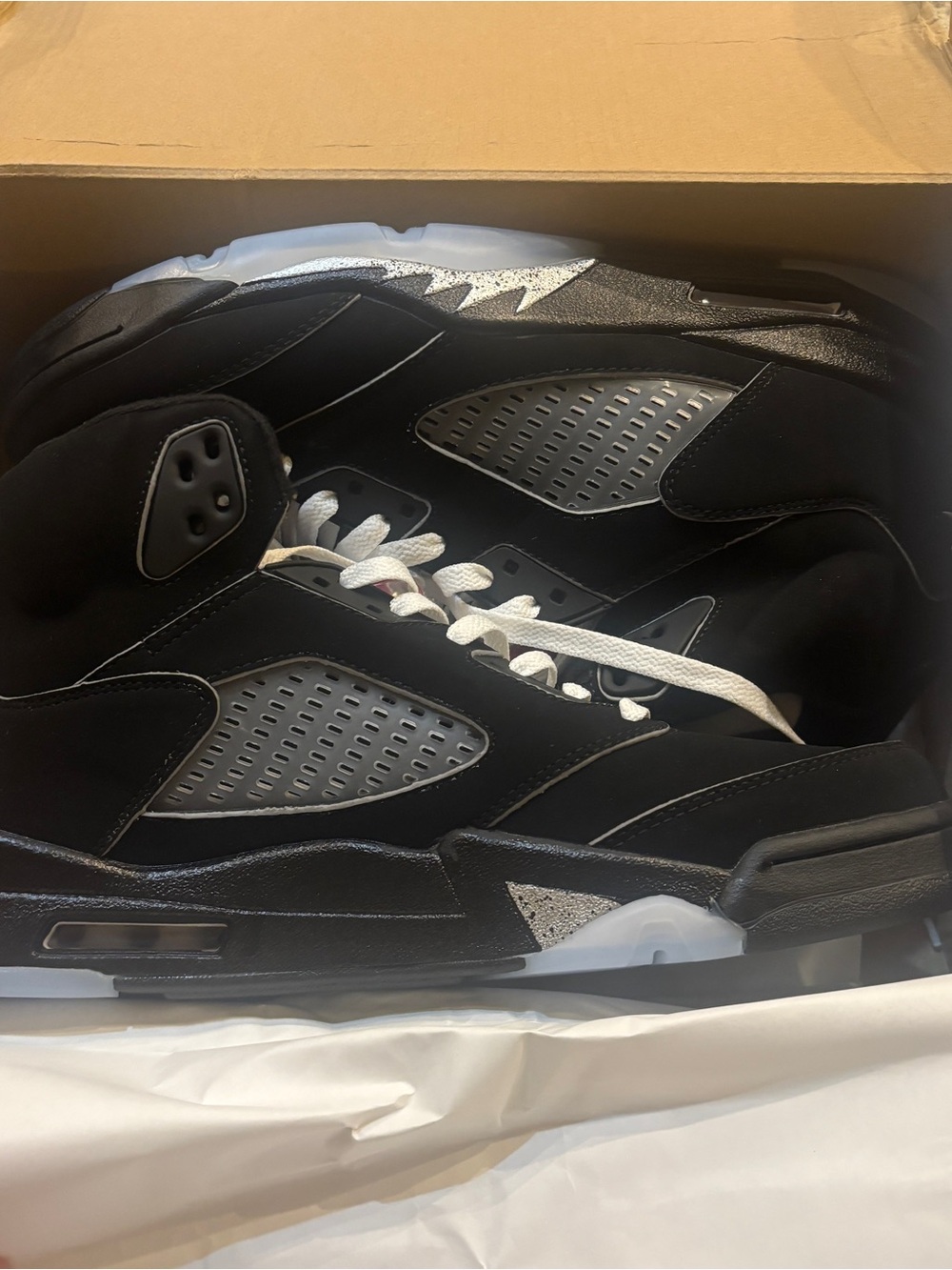 Jordan Black and White High-Top Sneakers